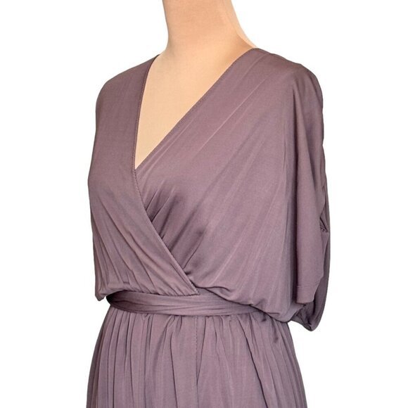 NWT COSTELLO TAGLIAPIETRA Wrap Dress Sz.6 Taupe Neutral Designer Career Drapey - Picture 6 of 14